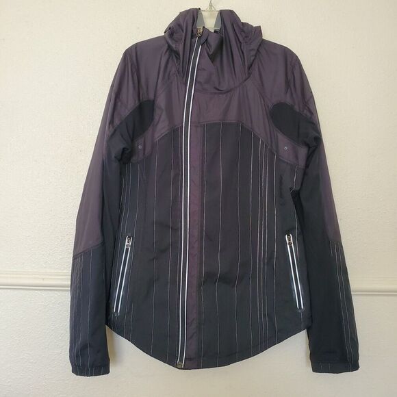 lululemon athletica Jackets & Blazers - Lululemon Women's Run: Get Up And Glow Jacket Reflective 360 Black Sz 6 Full Zip